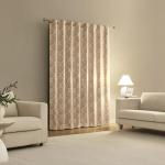 Sun Zero Lanet 2-Pack Vintage Ogee Magnetic Closure 100% Total Blackout Back Tab Curtain Panel Pair, Dusty Terracotta, 40" W x 84" L (2 Panels)