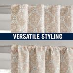 Sun Zero Lanet 2-Pack Vintage Ogee Magnetic Closure 100% Total Blackout Back Tab Curtain Panel Pair, Dusty Terracotta, 40" W x 84" L (2 Panels)