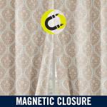 Sun Zero Lanet 2-Pack Vintage Ogee Magnetic Closure 100% Total Blackout Back Tab Curtain Panel Pair, Dusty Terracotta, 40" W x 84" L (2 Panels)