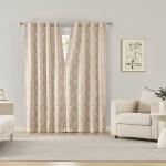 Sun Zero Lanet 2-Pack Vintage Ogee Magnetic Closure 100% Total Blackout Back Tab Curtain Panel Pair, Dusty Terracotta, 40" W x 84" L (2 Panels)