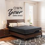 MLILY EGOHOME 14 inch Hybrid King Mattress, Memory Foam Pocket Spring Mattress with Cooling Cover, Bed in a Box, CertiPUR-US Certified, Made in USA, 76”x80”x14” Black