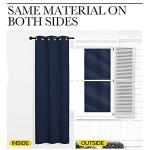 NICETOWN Blackout Curtains Panels for Living Room, 2 Panels, 66 x 92 Inch, Navy, 3 Pass Microfiber Noise Reducing Thermal Insulated Solid Ring Top Blackout Window Drapes