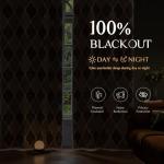 Beauoop 100% Blackout Curtains 84 Inches Long 2 Panels for Bedroom Living Room Brown Grey Moroccan Geo Room Darkening Thermal Insulated Soundproof Grommet Top Window Treatments Drapes, 50x84 Set of 2