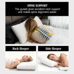 Beautyrest Goose Feather Down Fiber Gusseted Pillows, Firm Hotel Pillow Luxury Bed Pillows, 100% Cotton Cover, Queen/Jumbo Size Set of 2