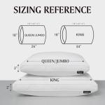 Beautyrest Goose Feather Down Fiber Gusseted Pillows, Firm Hotel Pillow Luxury Bed Pillows, 100% Cotton Cover, Queen/Jumbo Size Set of 2