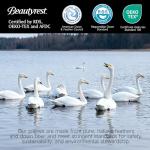 Beautyrest Goose Feather Down Fiber Gusseted Pillows, Firm Hotel Pillow Luxury Bed Pillows, 100% Cotton Cover, Queen/Jumbo Size Set of 2