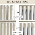 Vision Home Natural Full Blackout Curtains Linen Blended Darkening Window Curtains 84 inch for Living Room Bedroom Thermal Insulated Pinch Pleat Drapes with Hooks 2 Panel 40"Wx84"L