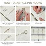 Vision Home Natural Full Blackout Curtains Linen Blended Darkening Window Curtains 84 inch for Living Room Bedroom Thermal Insulated Pinch Pleat Drapes with Hooks 2 Panel 40"Wx84"L