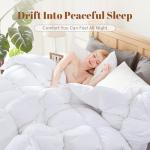 Cosybay King Size Feather Down Fiber Comforter - All Season White Duvet Insert - Luxury Medium Warmth Hotel Bedding Comforter,100% Cotton Cover-King, 106 x 90 Inch