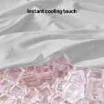 Amazon Basics Cooling Sheets, 4 Piece 100% Recycled Polyester Bed Sheet Set for Hot Sleepers, Breathable, 15-Inch Deep Pocket, Queen, Gray