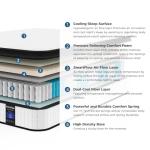 Inofia 12 Inch King Mattress, Hybrid Innerspring King Size Mattresses, Cool Bed with Breathable Soft Knited Fabric Cover, 101 Nights Trial