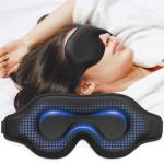 Weighted Eye Mask for Sleeping, 3D Contoured Sleep Mask Blackout with Adjustable Strap, Lash Extensions Sleep Mask for Travel, Migraine - Eye Cover Blindfold for Men Women (Black, 4.6oz)