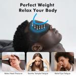 Weighted Eye Mask for Sleeping, 3D Contoured Sleep Mask Blackout with Adjustable Strap, Lash Extensions Sleep Mask for Travel, Migraine - Eye Cover Blindfold for Men Women (Black, 4.6oz)