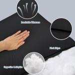 Higoom Standard Size Bed Pillows for Sleeping 4 Pack,Luxury Hotel Pillows,Comfortable and Supportive,Machine Washable,Suitable for Stomach,Back and Side Sleepers.(Black)
