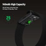 AMZAIZO Fitness Trackers Smart Wristband with Hidden Screen(Wrist-Raise Screen Activation) Activity & Sleep Tracker with Heart Rate/HRV/Blood Oxygen, Vibration Alerts, Free APP Black (Universal Size)