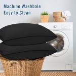 Higoom Standard Size Bed Pillows for Sleeping 4 Pack,Luxury Hotel Pillows,Comfortable and Supportive,Machine Washable,Suitable for Stomach,Back and Side Sleepers.(Black)