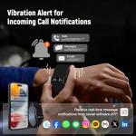 AMZAIZO Fitness Trackers Smart Wristband with Hidden Screen(Wrist-Raise Screen Activation) Activity & Sleep Tracker with Heart Rate/HRV/Blood Oxygen, Vibration Alerts, Free APP Black (Universal Size)