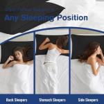 Higoom Standard Size Bed Pillows for Sleeping 4 Pack,Luxury Hotel Pillows,Comfortable and Supportive,Machine Washable,Suitable for Stomach,Back and Side Sleepers.(Black)