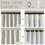 Pinch Pleated Linen Blackout Curtains 96 Inches Long for Living Room 2 Panel Set Cream Ivory 100% Black Out Pinch Pleat Hooks Rings Back Tab 96 Inch Curtain 2 Layer Drapes with Liner Bedroom Window