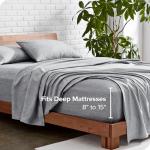 Bare Home Queen Sheet Set - Luxury 1800 Ultra-Soft Microfiber Double Brushed - Deep Pockets - Easy Fit - 4 Piece Set - Bedding Sheets & Pillowcases (Queen, Heathered Charcoal)