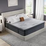 Suiforlun 14 Inch Queen Mattress, Gel Memory Foam Hybrid Mattress - Pocket Springs with Zoned Lumbar Support & Reinforced Edge, Medium Plush, Cooling & Pressure Relief, Fiberglassfree