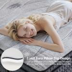 Suiforlun 14 Inch Queen Mattress, Gel Memory Foam Hybrid Mattress - Pocket Springs with Zoned Lumbar Support & Reinforced Edge, Medium Plush, Cooling & Pressure Relief, Fiberglassfree