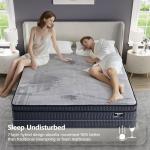 Suiforlun 14 Inch Queen Mattress, Gel Memory Foam Hybrid Mattress - Pocket Springs with Zoned Lumbar Support & Reinforced Edge, Medium Plush, Cooling & Pressure Relief, Fiberglassfree