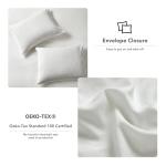 DAPU Linen Duvet Cover Set - French Linen Cotton Blend Natural Flax Soft Breathable Bedding 3 Pcs Set - 1 Duvet Cover 2 Pillowcases (Off-White/Cotton Linen, King)