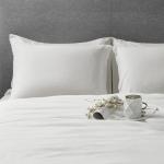 DAPU Linen Duvet Cover Set - French Linen Cotton Blend Natural Flax Soft Breathable Bedding 3 Pcs Set - 1 Duvet Cover 2 Pillowcases (Off-White/Cotton Linen, King)