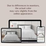 DAPU Linen Duvet Cover Set - French Linen Cotton Blend Natural Flax Soft Breathable Bedding 3 Pcs Set - 1 Duvet Cover 2 Pillowcases (Off-White/Cotton Linen, King)