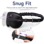 Umisleep Sleep Mask for 100% Pure Mulberry Silk, 22 Momme 6A Soft Eye Masks for Sleep, Adjustable Sleep Masks for Women Men, Light Blocking Sleeping Mask, Silk Eye Mask for Sleeping, Blindfold, Black
