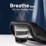 Umisleep Sleep Mask for 100% Pure Mulberry Silk, 22 Momme 6A Soft Eye Masks for Sleep, Adjustable Sleep Masks for Women Men, Light Blocking Sleeping Mask, Silk Eye Mask for Sleeping, Blindfold, Black