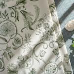 jinchan Floral Blackout Curtains for Bedroom Living Room 84 Inches Length Farmhouse Curtains Room Darkening Vintage Drapes Traditional Rod Pocket Window Treatment 2 Panels Set Sage Green on Beige