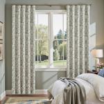 jinchan Floral Blackout Curtains for Bedroom Living Room 84 Inches Length Farmhouse Curtains Room Darkening Vintage Drapes Traditional Rod Pocket Window Treatment 2 Panels Set Sage Green on Beige