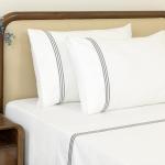 Dreamology Cotton Percale Sheets, California King, 100% Cotton Percale Sheets Set, Cool, Breathable & Crisp Bedsheet & Pillowcase Sheet Sets,Cal King Sheet Set with Deep Pocket Up to 16 Inches (Gray)