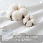 Bedsure 100% Giza Egyptian Cotton Sheets King Size - CEA Certified Luxury Hotel Sheets 18 Inches Deep Pocket with 4 Corner Straps, PureWoven Soft & Beathable Sateen Weave Bedsheets (White, King)