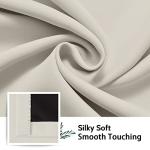SimpleHome 100% Blackout Curtains for Bedroom,Thermal Insulated Grommet Window Drapes Room Darkening Cream Curtains for Living Room with Black Back,52 x 96 Inch,2 Panels