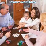 100PCS 1.48 Inch Poker Chips Set with Storage Box Casino Chips for Game Tokens Deep Night Poker Games Counting Sticks Party and Math Learning Classroom Teaching (5 Colors- White,Red,Green,Blue,Black)