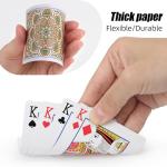 Metsyth Playing Cards 2 Pack, Deck of Cards, Standard Poker Card Set for Adults,Easy Shuffle Unique Design Fun Card Games for Blackjack,Pinochle,Go Fish (Green/Orange)