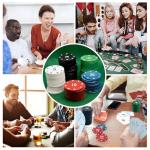 100PCS 1.48 Inch Poker Chips Set with Storage Box Casino Chips for Game Tokens Deep Night Poker Games Counting Sticks Party and Math Learning Classroom Teaching (5 Colors- White,Red,Green,Blue,Black)