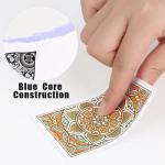 Metsyth Playing Cards 2 Pack, Deck of Cards, Standard Poker Card Set for Adults,Easy Shuffle Unique Design Fun Card Games for Blackjack,Pinochle,Go Fish (Green/Orange)