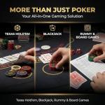 LOYCHIP Casino-Grade Clay Poker Chip Set, 300pcs 14g Numbered Clay Chips with Aluminum Case, 2 Decks, Premium Poker Set for Texas Hold'em, Blackjack, Home Game Night, Family Party, Travel