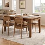 NDOHCUO Board Game Table with Removable Top, 63" Dining/Gaming Table for 4-6 Players with 53in x 31.5in Play Area, Includes 6 Cup Holders & Trays, Rustic Brown (Game Mat Not Included)