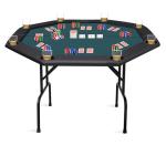 ZivPlay Poker Table Foldable Texas Holdem Poker Table Portable with Folding Legs for Card Game and Casino Gambling 8 Player Octagon