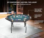 ZivPlay Poker Table Foldable Texas Holdem Poker Table Portable with Folding Legs for Card Game and Casino Gambling 8 Player Octagon