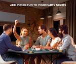 ZivPlay Poker Table Foldable Texas Holdem Poker Table Portable with Folding Legs for Card Game and Casino Gambling 8 Player Octagon