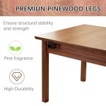 OQSC 2-in-1 Board Game Table with Removable Top, Dining & Gmaing Table for 4~6 Players with Non-Slip Play Mat, Rotating Cup Holders, Solid Wood Legs for Poker, Puzzle, Board Game， Rustic Brown