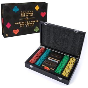 Spin Master Games, Cardinal Legacy Deluxe 200-Piece Poker Set, Premium Dual-Toned Poker Chips in Wooden Storage Case, Valentine's Day Gifts for Couples, 2-10 Players, for Ages 10 & Up