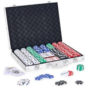 Poker Chips with Numbers,500PCS Poker Chip Set with Aluminum Travel Case,11.5 Gram Poker Set for Texas Holdem and Blackjack.
