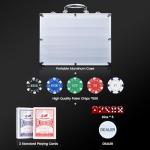 Poker Chips with Numbers,500PCS Poker Chip Set with Aluminum Travel Case,11.5 Gram Poker Set for Texas Holdem and Blackjack.